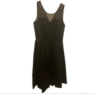 Retro Timeless Black Cocktail Dress w/ Sheer Top